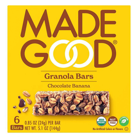 MadeGood Organic Granola Bar Chocolate Banana Multipack 6 x 24g