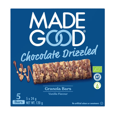 MadeGood Granola Bar Chocolate Drizzled Vanilla 5x24g
