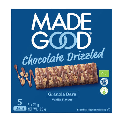 MadeGood Granola Bar Chocolate Drizzled Vanilla 5x24g