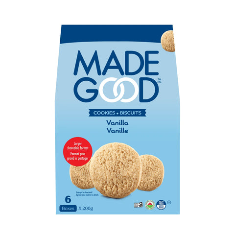 MadeGood Organic Crunchy Cookies Vanilla 200g (Pack of 6)