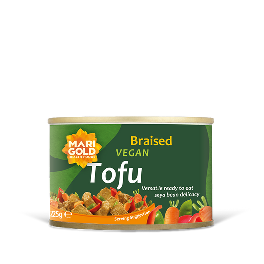 Marigold Braised Vegan Tofu - Vegan, Gluten Free & High in Protein - 225g