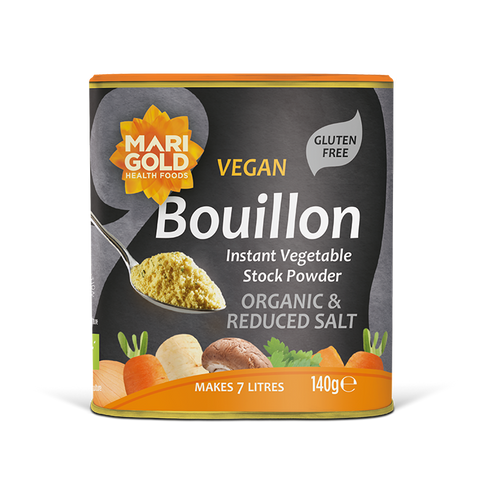 Marigold Organic Vegetable Bouillon Powder Reduced Salt 140g