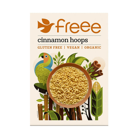 Doves Farm Organic Cinnamon Hoops 300g (Pack of 5)