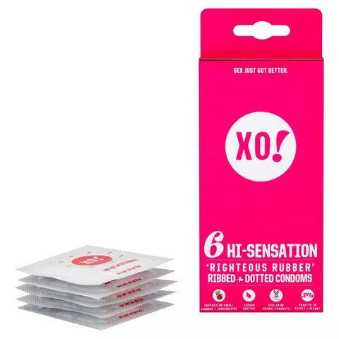 Here We Flo XO! Hi-Sensation Vegan Condoms (Pack of 8)