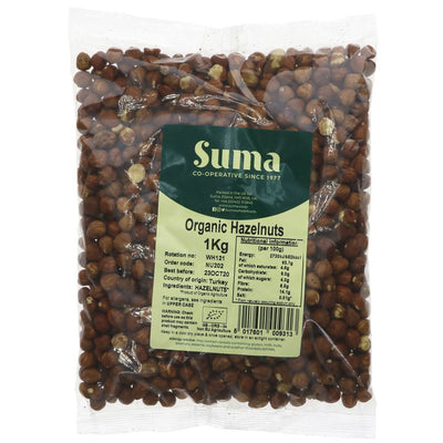 Suma Bagged Down Organic Hazelnuts 1kg