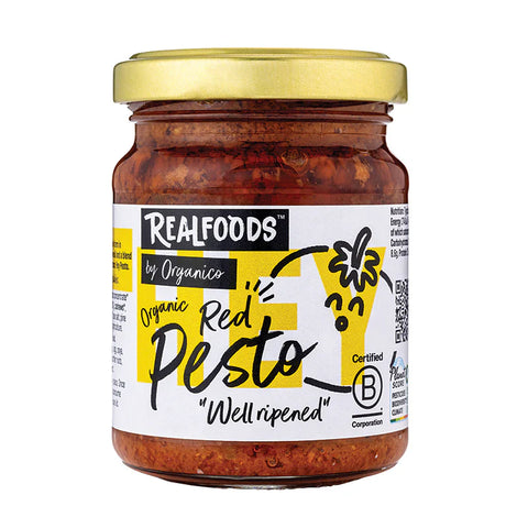 Realfoods By Organico Organic Vegan Red Pesto 120G (Pack of 6)