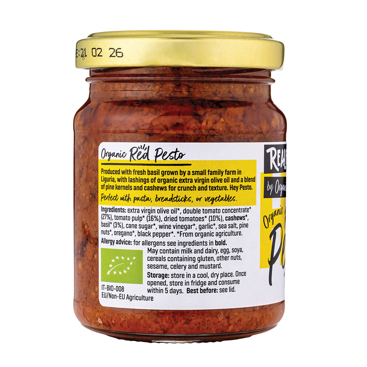 Realfoods By Organico Organic Vegan Red Pesto 120G