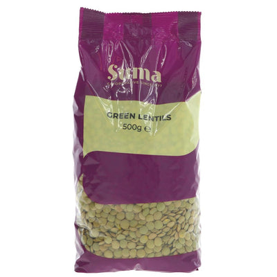 Suma Prepacks Green Lentils 500g (Pack of 6)