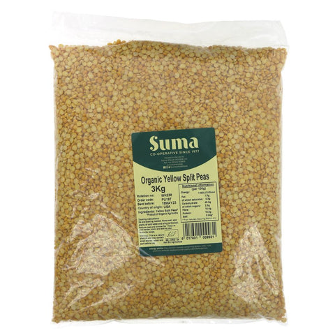 Suma Bagged Down - Organic Yellow Split Peas 3kg