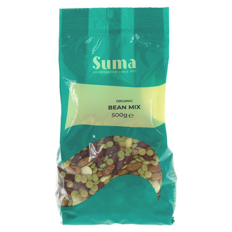 Suma Prepacks Organic Bean Mix 500g (Pack of 6)