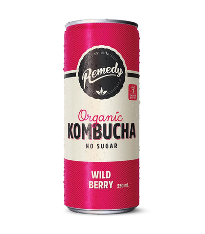 Remedy Organic Wild Berry Kombucha 250ml (Pack of 12)
