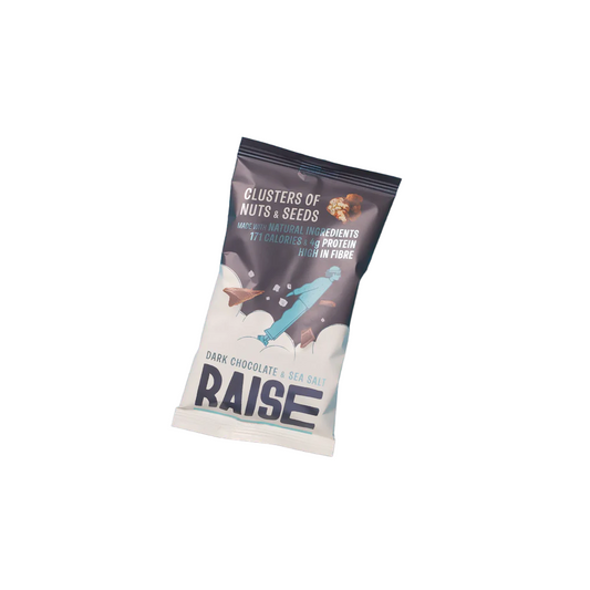 Raise Snacks Dark Chocolate and Sea Salt 35g (Pack of 12)