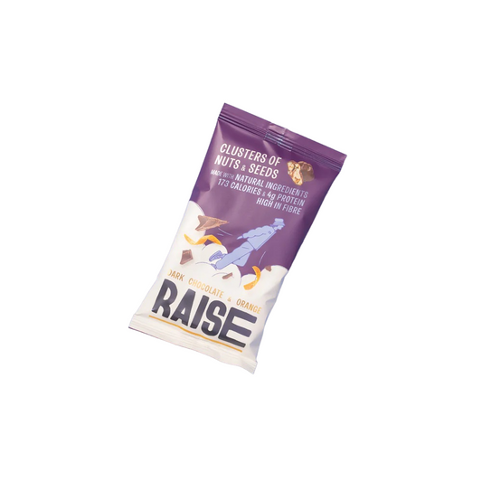 Raise Snacks Dark Chocolate and Orange 35g (Pack of 12)
