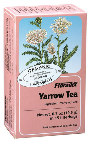 Floradix Yarrow Organic Herbal Tea 15 Filterbags (Pack Of 4)