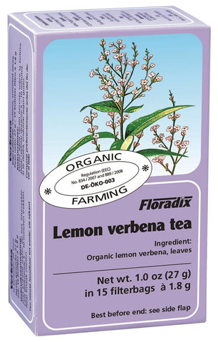 Floradix Lemon Verbena Organic Herbal Tea 15 Filterbags