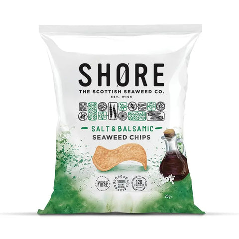 Shore Seaweed Chips Salt & Balsamic Seaweed Chips 25g