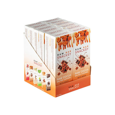 Snacksy Raw Chocolate Alternative Salted Caramel with Maca 40g (Pack of 12)