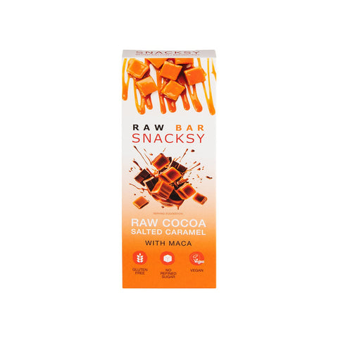 Snacksy Raw Chocolate Alternative Salted Caramel with Maca 40g