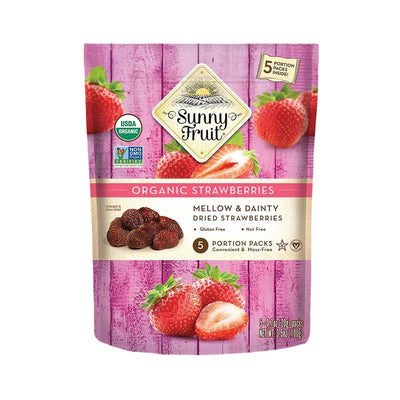Sunny Fruit Organic Dried Strawberries Multipack 100g (Pack of 12)