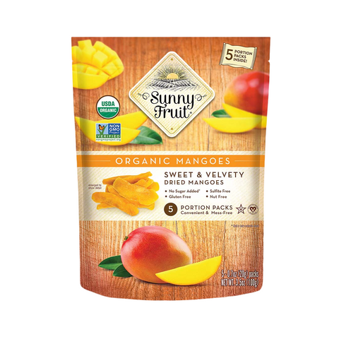 Sunny Fruit Organic Dried Mango Multipack 100g (Pack of 12)