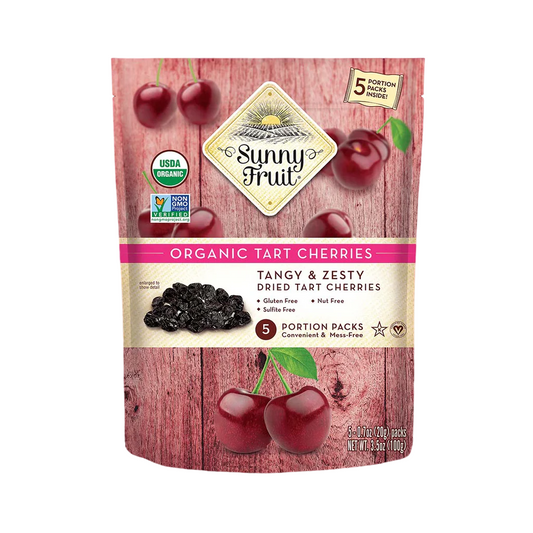 Sunny Fruit Organic Dried Tart Cherries Multipack 100g (Pack of 12)