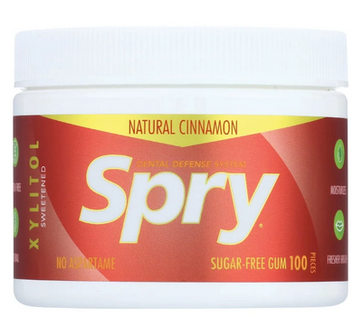 Spry Cinnamon Xylitol Gum 100 Pieces 138g (Pack of 60)