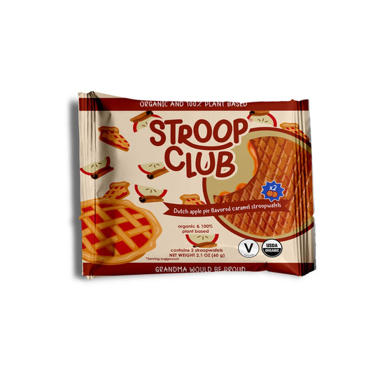 Stroop Club 2 Pack Organic  Plant Based  Apple Pie Caramel 60g