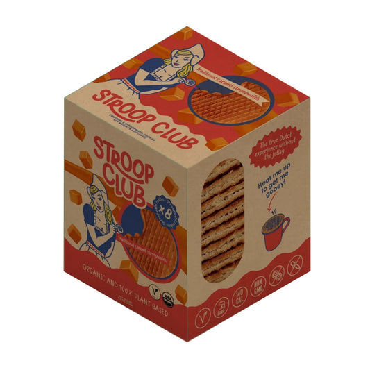 Stroop Club 8 Pack Organic Plant Based Traditional Caramel 240g