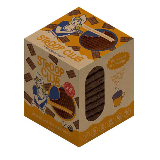 Stroop Club 8 Pack Organic Plant Based Chocolate Caramel 264g