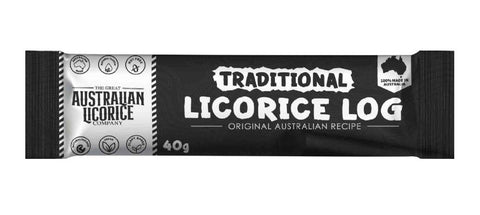The Great Australian Licorice Traditional Liquorice Log 40g (Pack of 25)