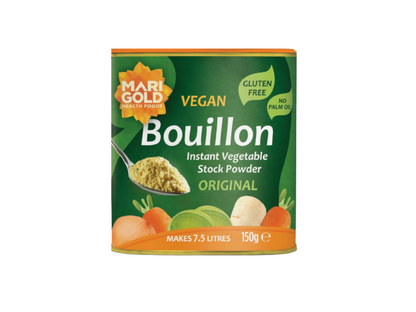 Marigold Vegan Bouillon Instant Vegetable Stock Powder Original, 150g (Pack of 2)