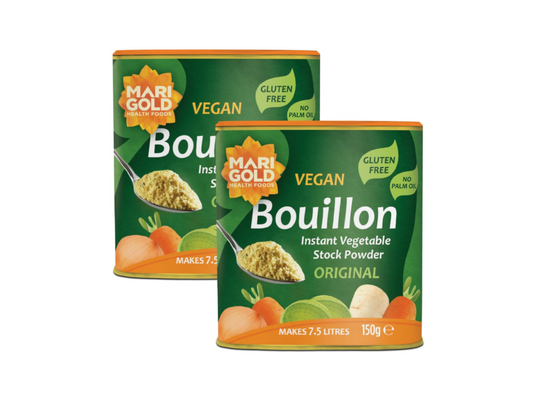 Marigold Vegan Bouillon Instant Vegetable Stock Powder Original, 150g (Pack of 2)