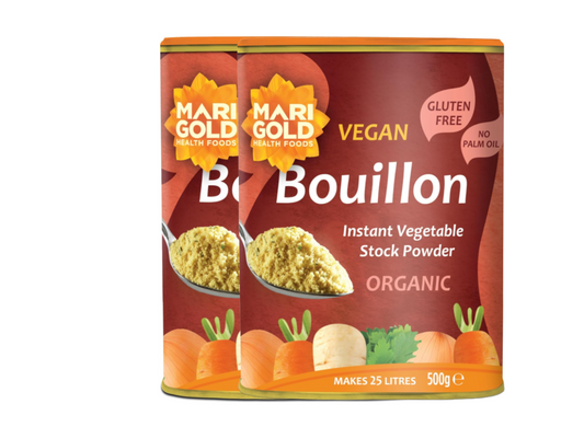 Marigold Vegan Bouillon Instant Vegetable Stock Powder Organic, 500g (Pack of 2)