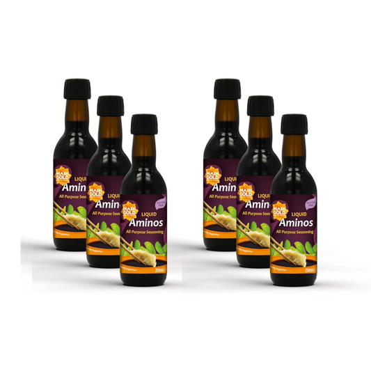 Marigold Liquid Aminos All Purpose Seasoning - Vegan & Gluten Free - 250ml (Pack of 6)