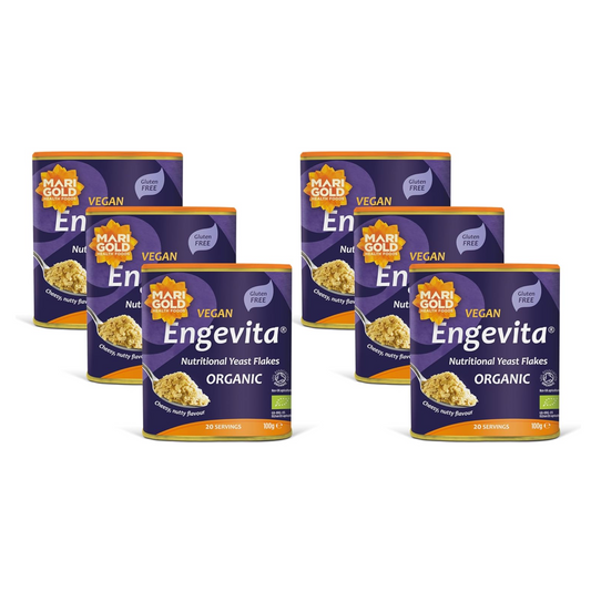 Marigold Vegan Engevita Nutritional Yeast Flakes Organic, 100g (Pack of 6)