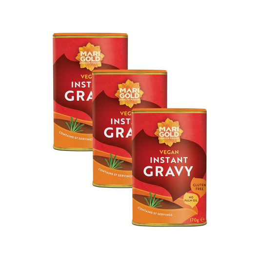 Marigold Vegan Instant Gravy - Gluten & MSG Free - 170g (Pack of 3)