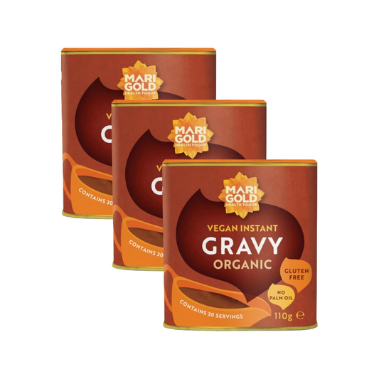 Marigold Vegan Instant Gravy Organic - Gluten & MSG Free - 110g (Pack of 3)