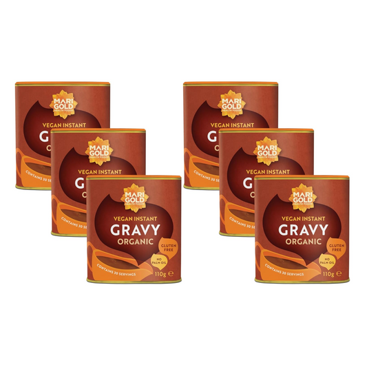 Marigold Vegan Instant Gravy Organic - Gluten & MSG Free - 110g (Pack of 6)