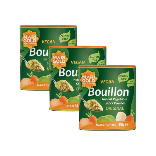 Marigold Vegan Bouillon Instant Vegetable Stock Powder Original, 150g (Pack of 3)