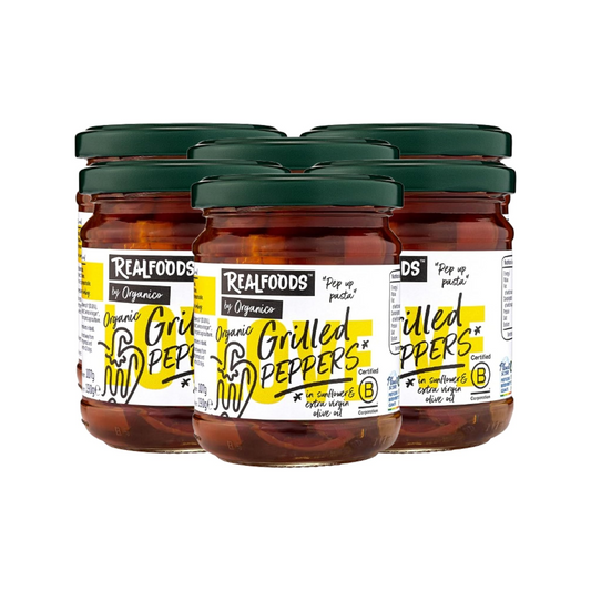 Organico Grilled Peppers in Olive Oil 190g (Pack of 6)