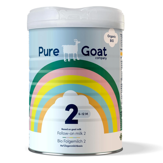 Pure Goat Company Organic Follow-On Formula Stage 2 (6–12 Months) | Full-Cream Goat’s Milk, GOS Fibres, DHA & ARA | Palm Oil & Soy Free | Organic Certified Baby Milk Powder – 800g