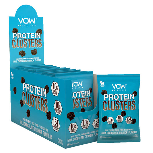 Vow Nutrition Protein Clusters Milk Chocolate 30g (Pack of 12)