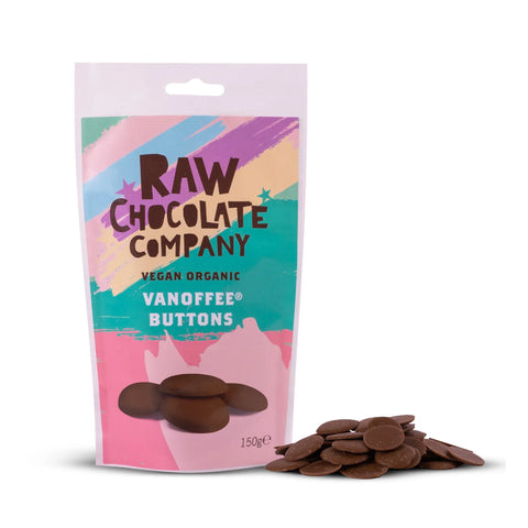 The Raw Chocolate Company Organic Vanoffee Buttons 150g (Pack of 6)