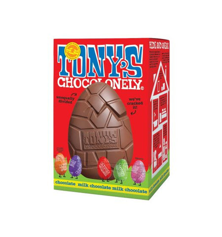Tony's Chocolonely Milk Chocolate Easter Egg & Mini Egg 242g (Pack of 6)