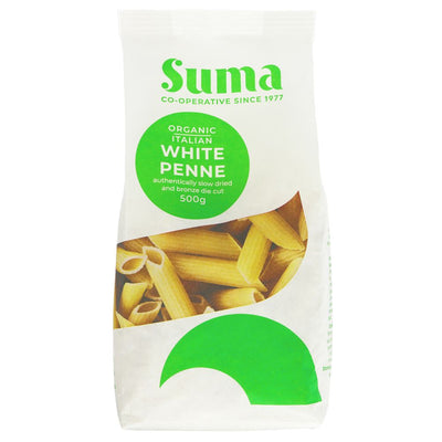 Suma Organic White Penne Pasta 500g (Pack of 12)