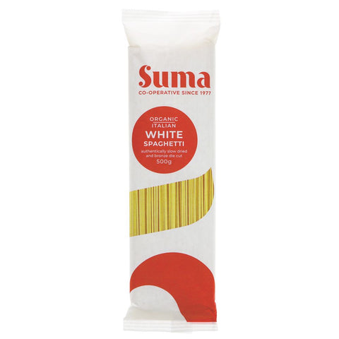 Suma Organic White Spaghetti Pasta 500g (Pack of 12)