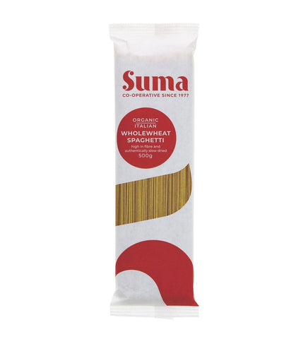 Suma Organic Wholewheat Spaghetti Pasta 500g (Pack of 12)