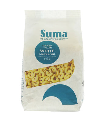 Suma Organic White Macaroni Pasta 500g (Pack of 12)