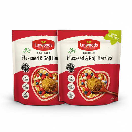 Linwoods Milled Organic Flaxseed and Goji Berries 425g (Pack of 2)