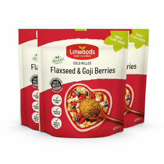 Linwoods Milled Organic Flaxseed and Goji Berries 425g (Pack of 3)